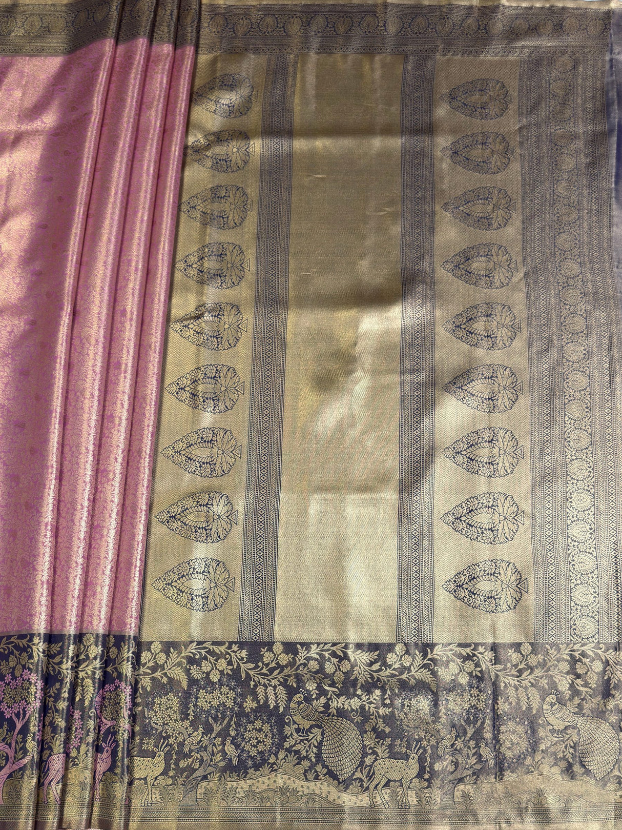 MIMOSA Saree Saree — pallu and zari work detail