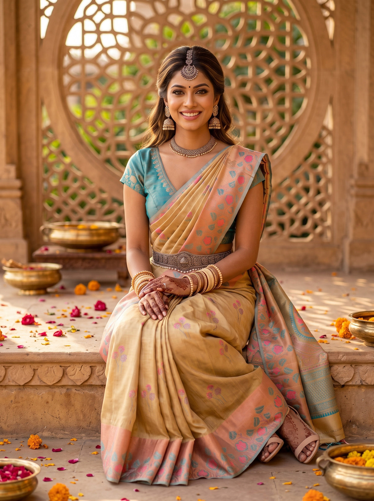 MIMOSA Ananda Saree Saree — pose 8 styling detail