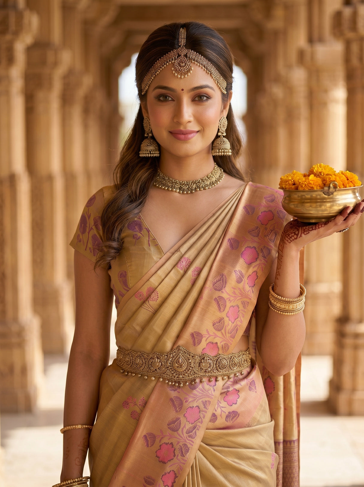 MIMOSA Gajari Saree Saree — pose 10 styling detail