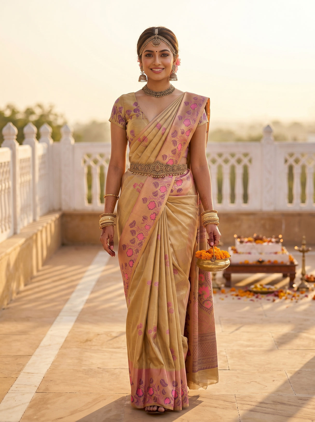 MIMOSA Gajari Saree Saree — pose 6 styling detail