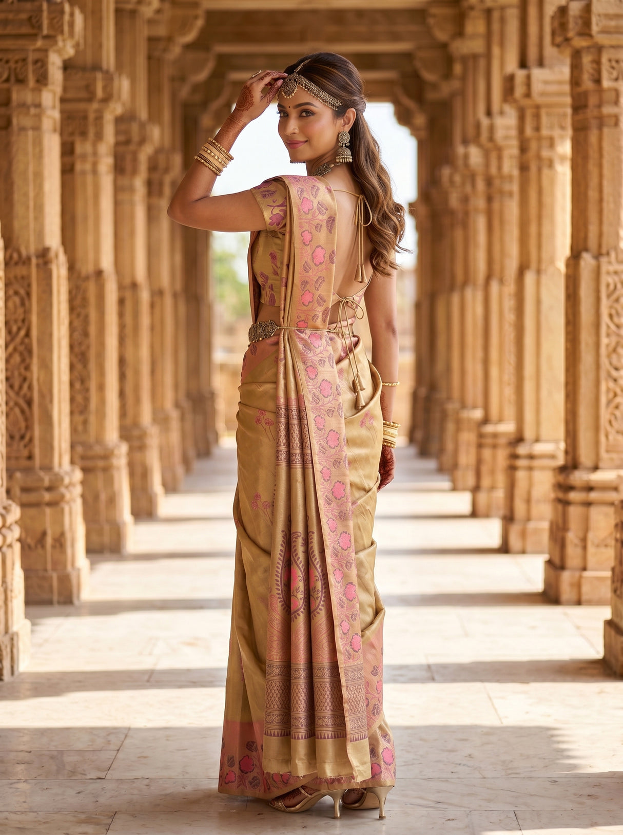 MIMOSA Gajari Saree Saree — pose 7 styling detail