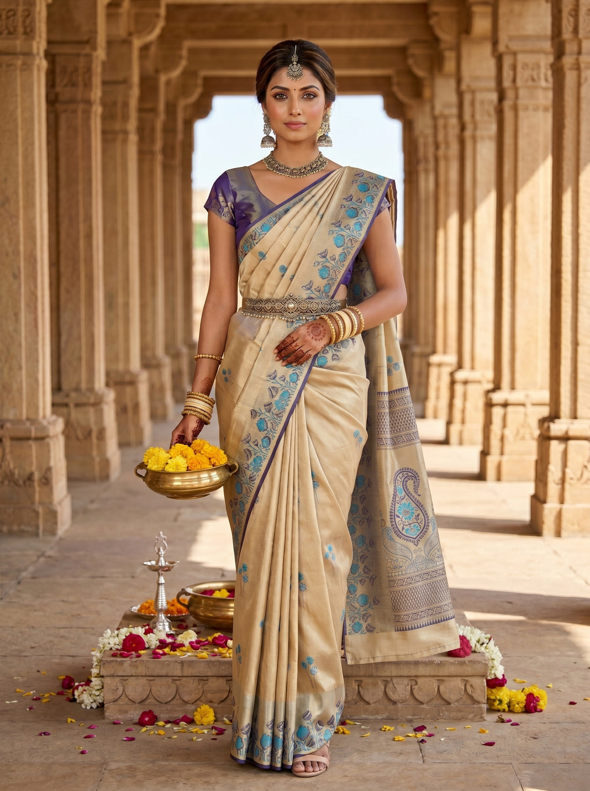 Navy Saree