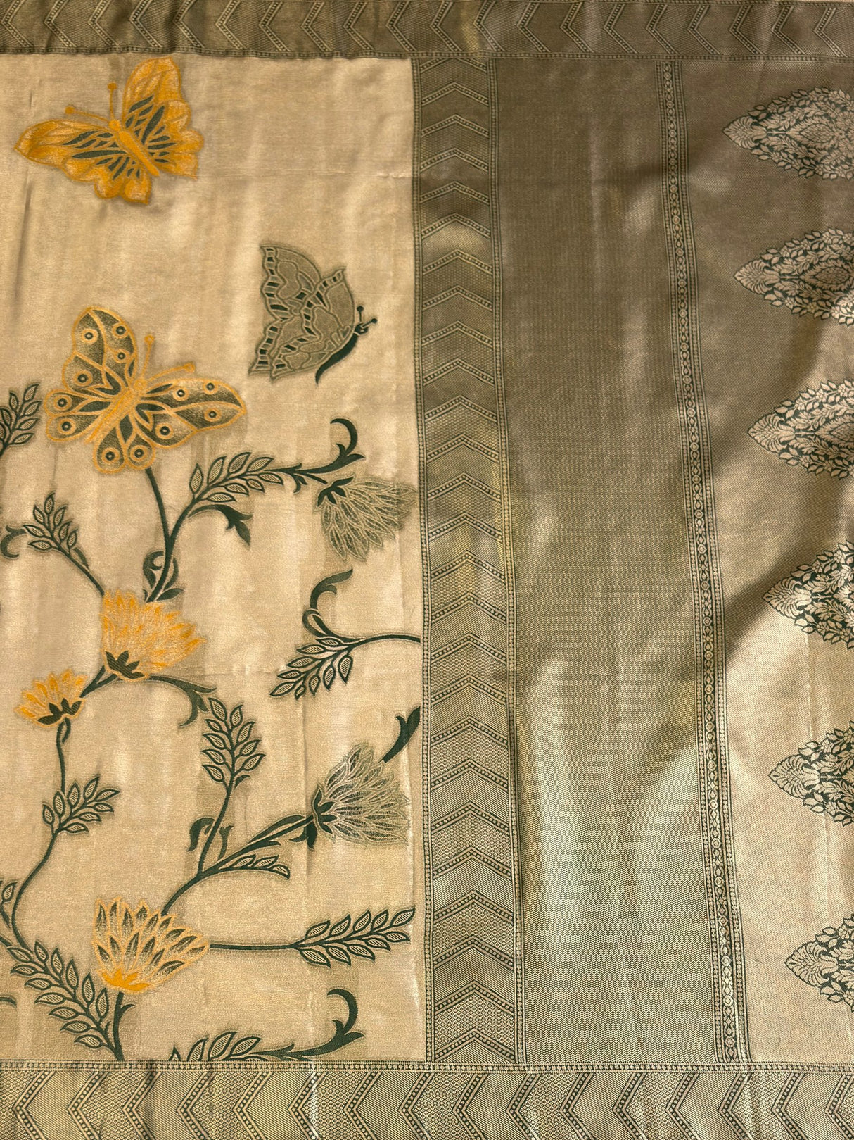MIMOSA Saree Saree — pallu and zari work detail