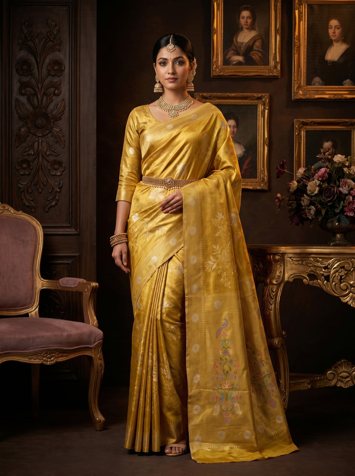 Gold Saree
