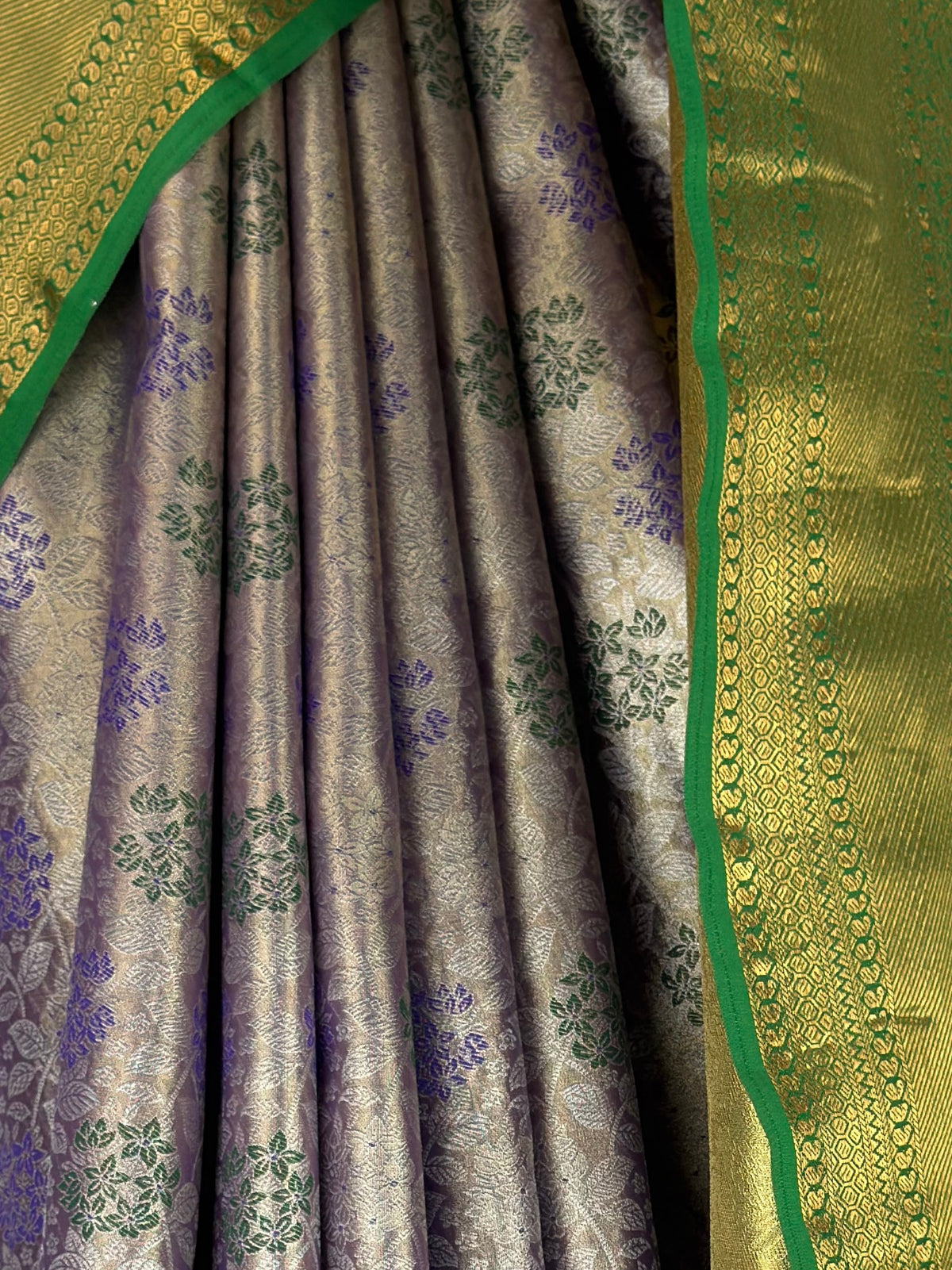 MIMOSA Purple Kanjivaram Art Silk Saree — fleets shot full lifestyle