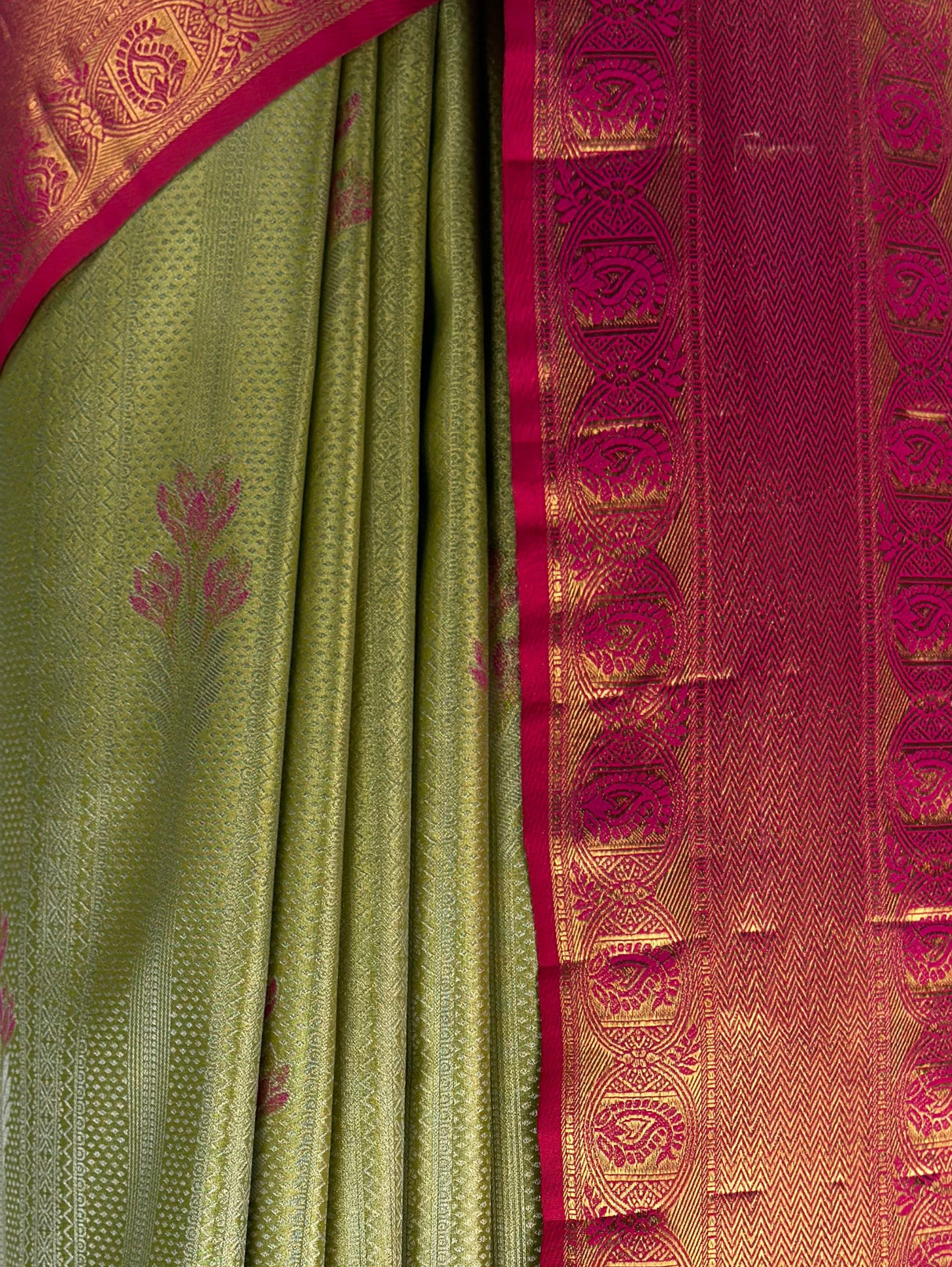 MIMOSA Olive Saree Saree — fleets shot full lifestyle