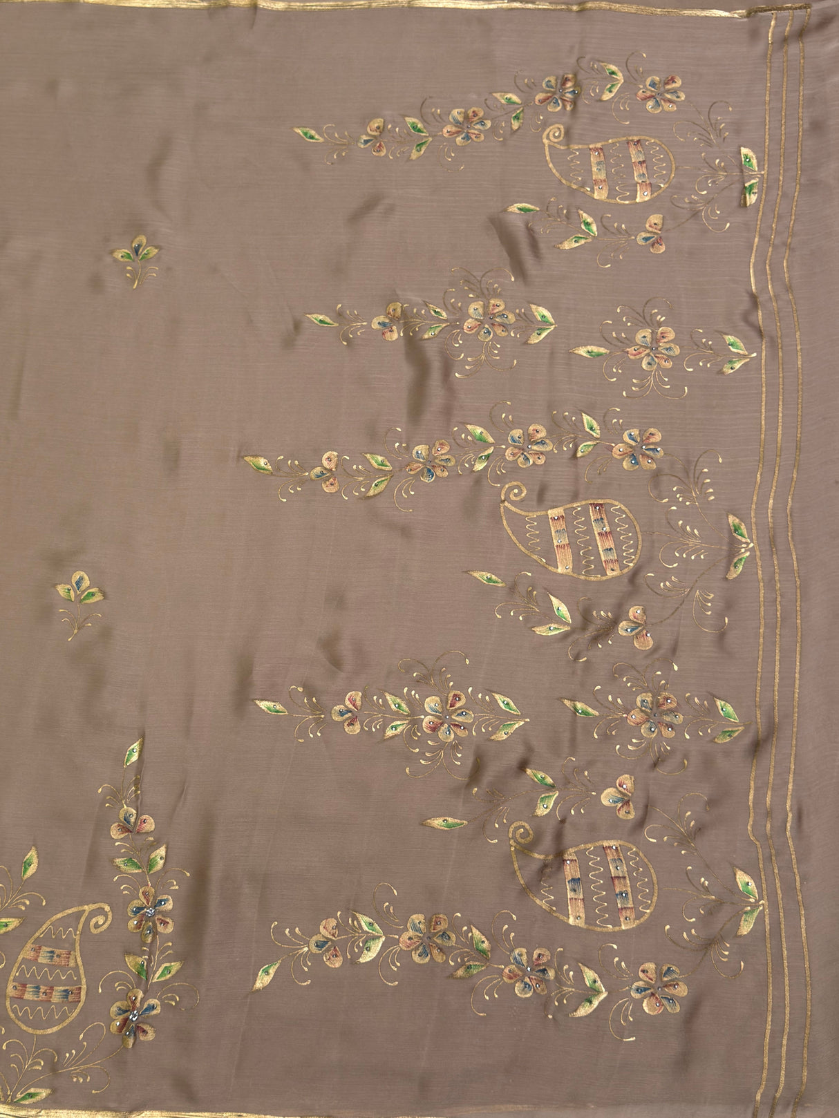 MIMOSA Saree Saree — pallu and zari work detail