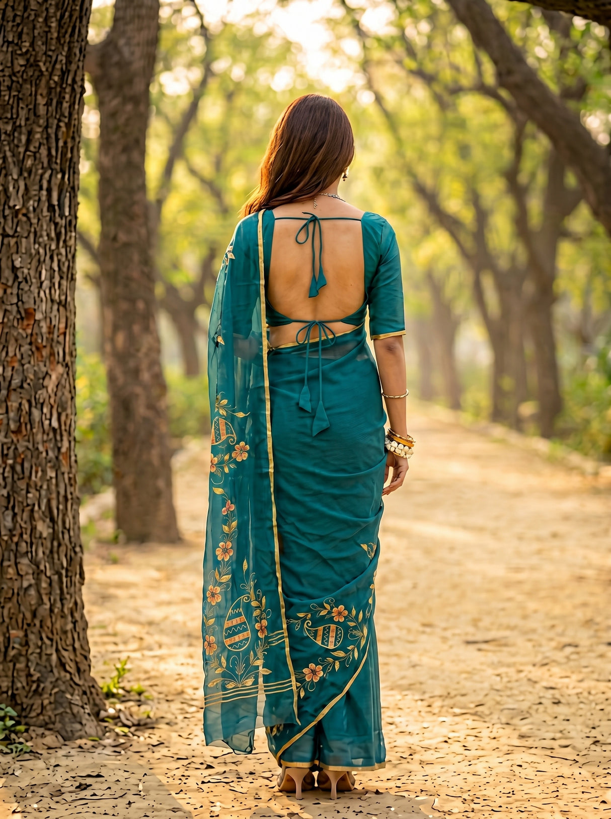 MIMOSA Saree Saree — pose 2 styling detail