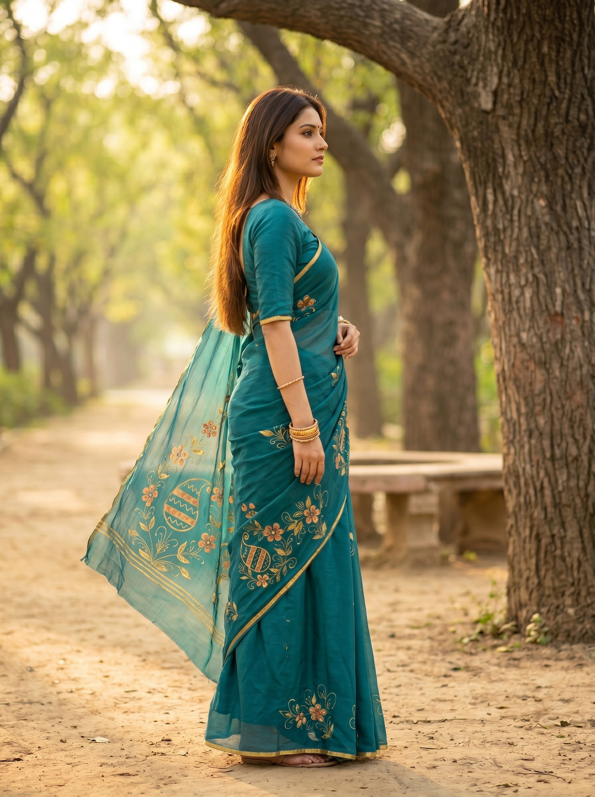 MIMOSA Saree Saree — pose 3 styling detail