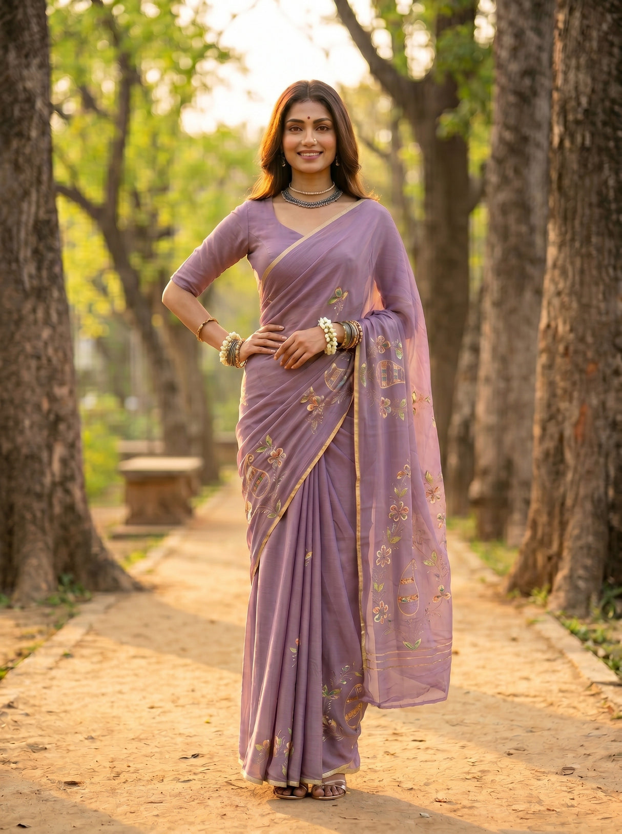 MIMOSA Saree Saree — pose 4 styling detail