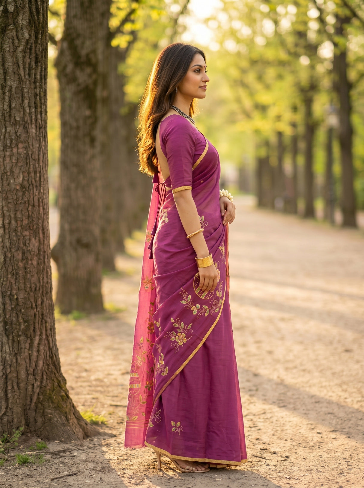 MIMOSA Saree Saree — pose 3 styling detail