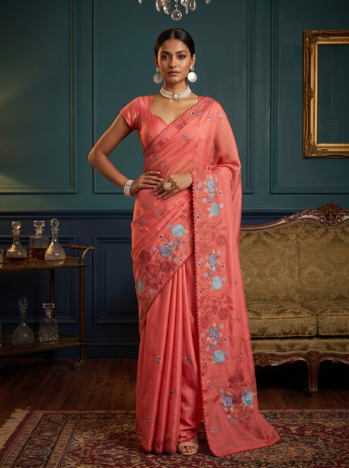 MIMOSA Gajari Saree Saree — pose 4 styling detail