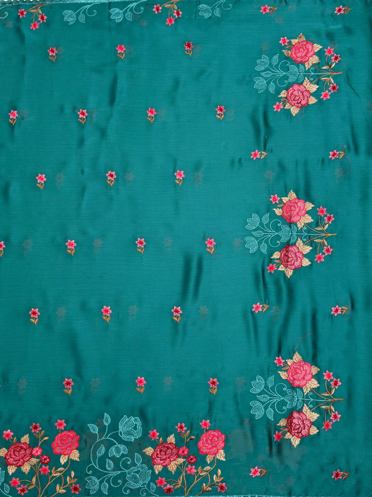MIMOSA Rama Saree Saree — pallu and zari work detail