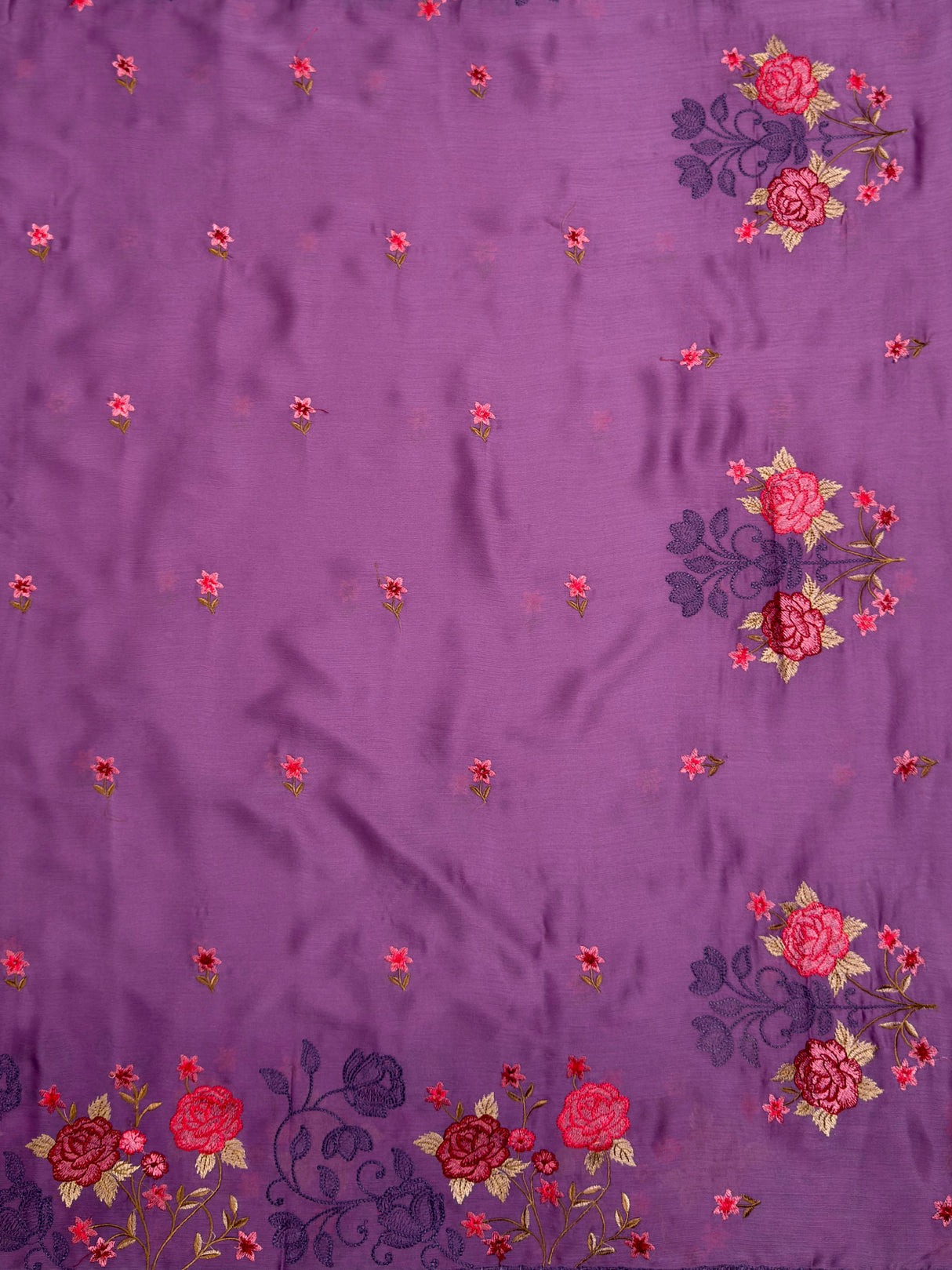 MIMOSA Violet Saree Saree — pallu and zari work detail
