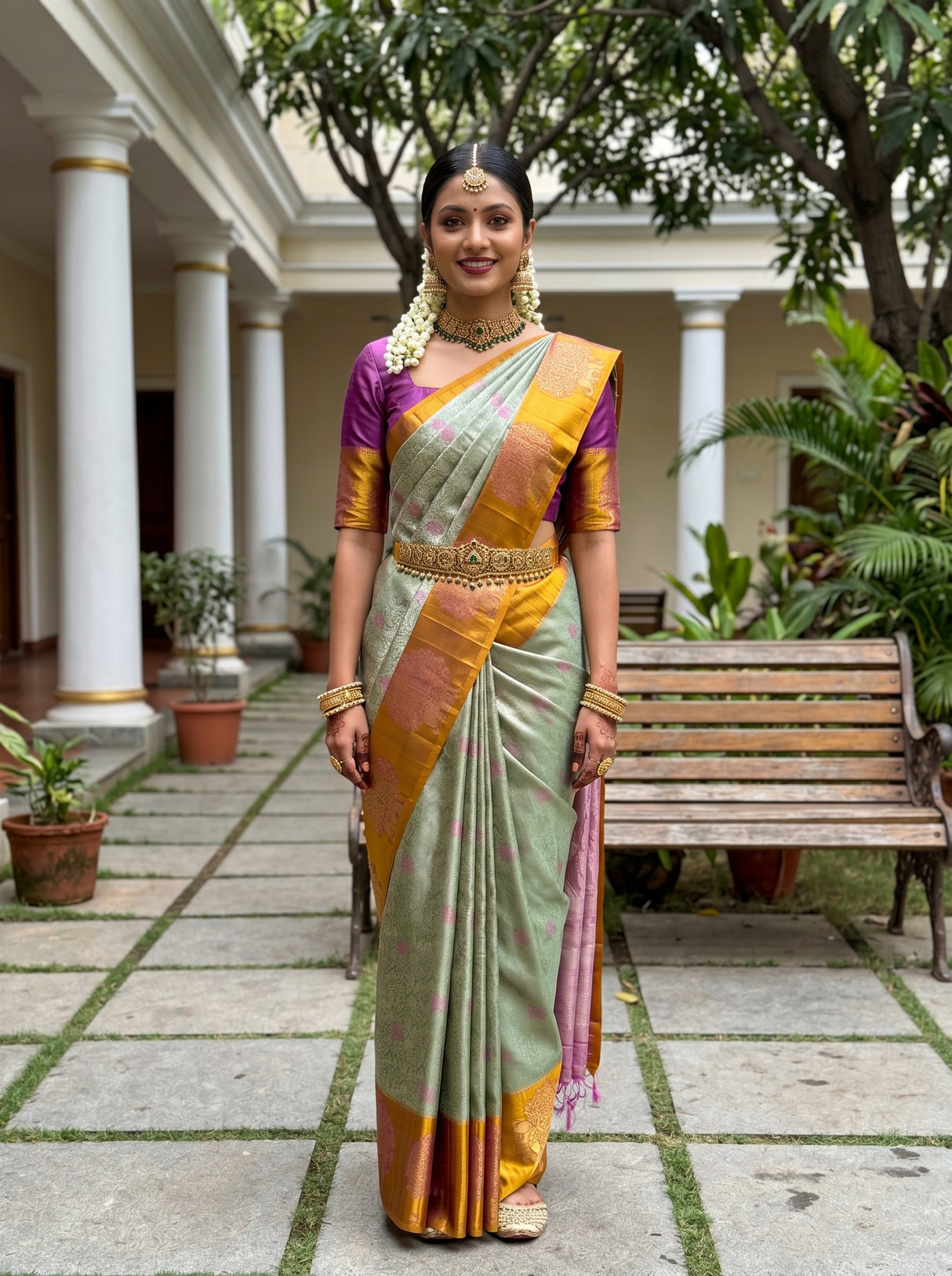 MIMOSA Saree Saree — front view on mannequin