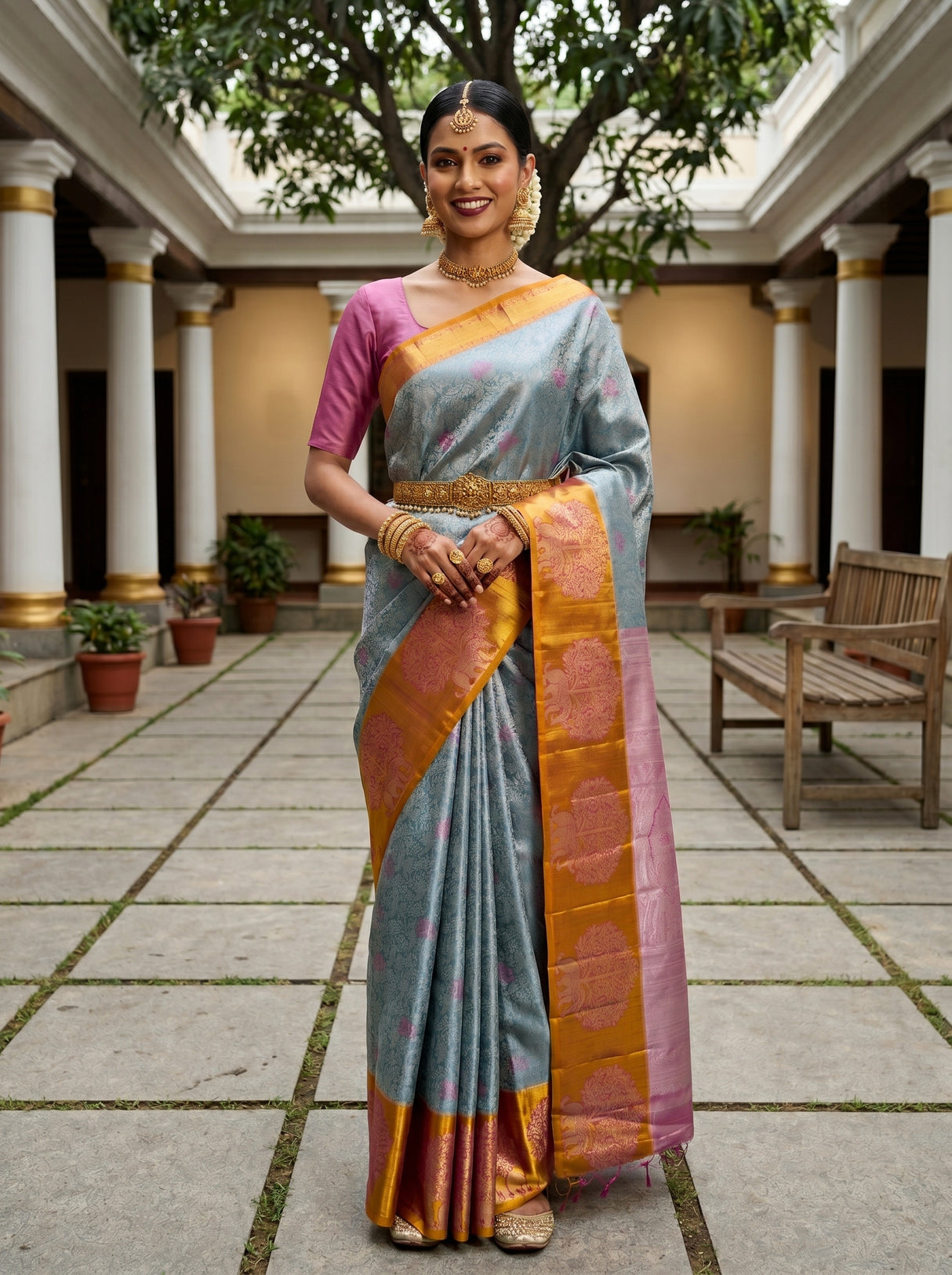 MIMOSA Saree Saree — front view on mannequin