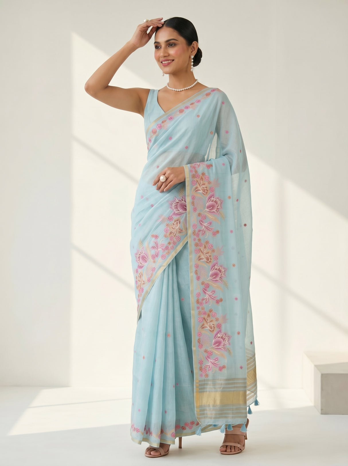 MIMOSA Ananda Saree Saree — pose 5 styling detail