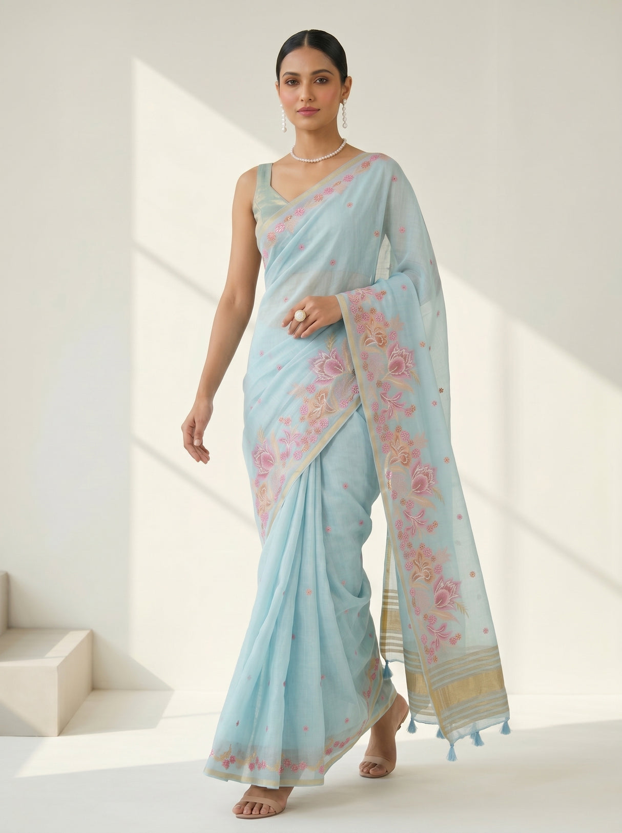 MIMOSA Ananda Saree Saree — pose 6 styling detail