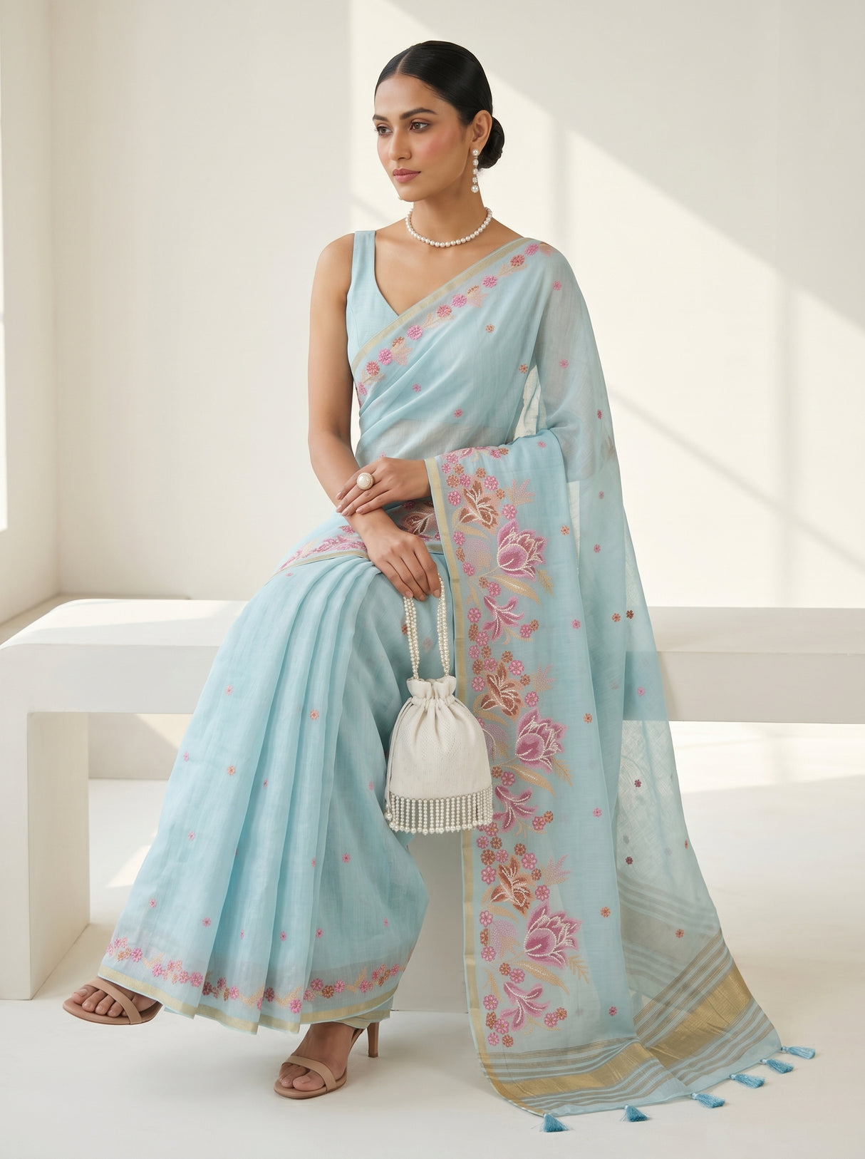 MIMOSA Ananda Saree Saree — pose 8 styling detail
