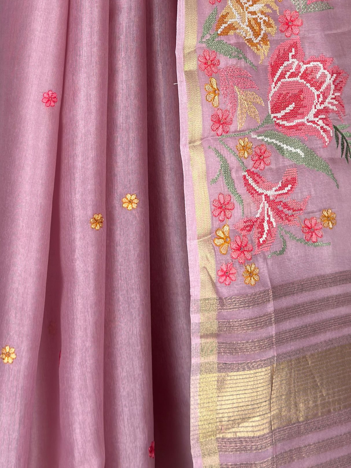 MIMOSA Pink Saree Saree — fleets shot full lifestyle