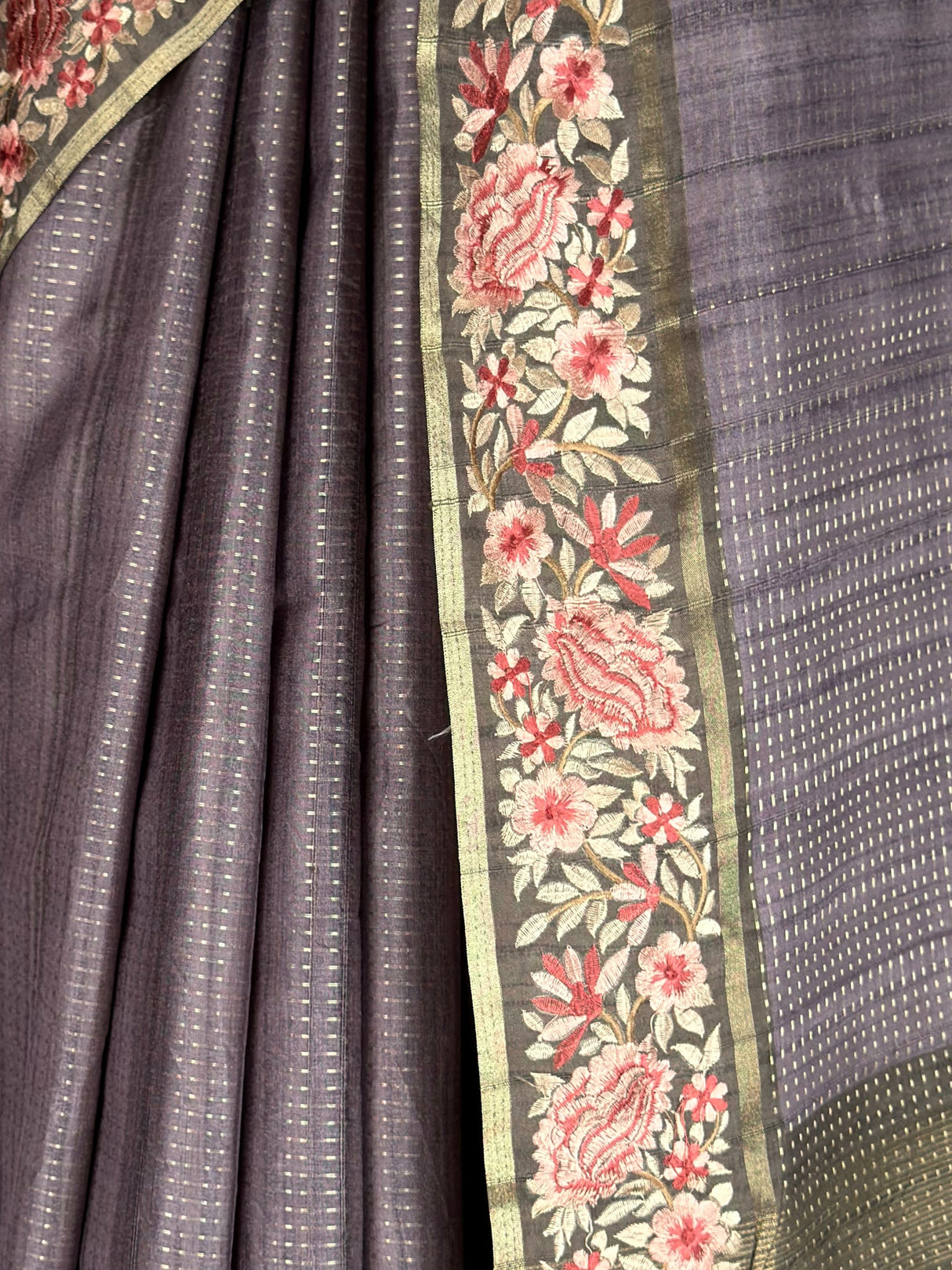 MIMOSA Olive Banarasi Saree — fleets shot full lifestyle