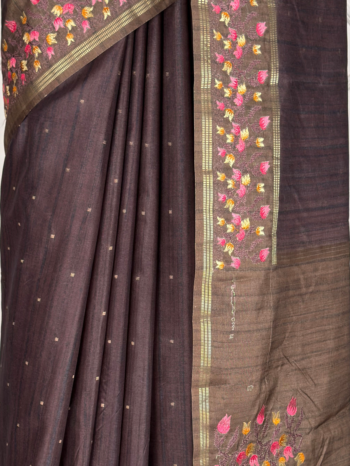 MIMOSA Chocolate Banarasi Art Silk Saree — fleets shot full lifestyle