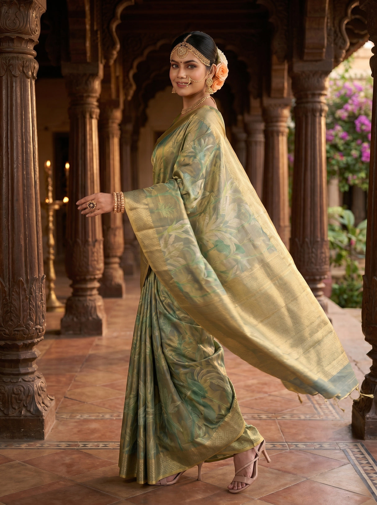 MIMOSA Sapphire Saree Saree — pose 9 styling detail