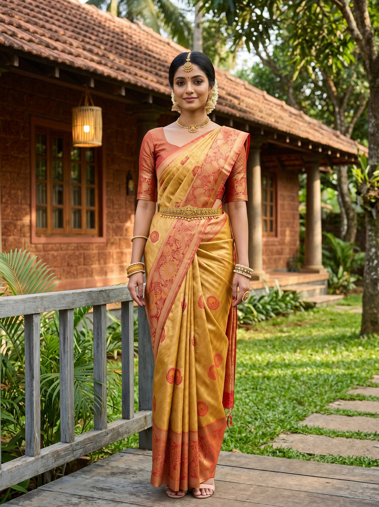 MIMOSA Saree Saree — front view on mannequin