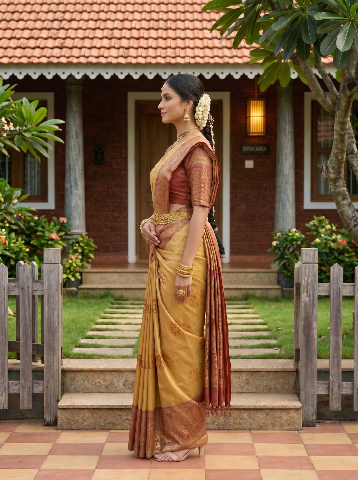 MIMOSA Saree Saree — pose 3 styling detail