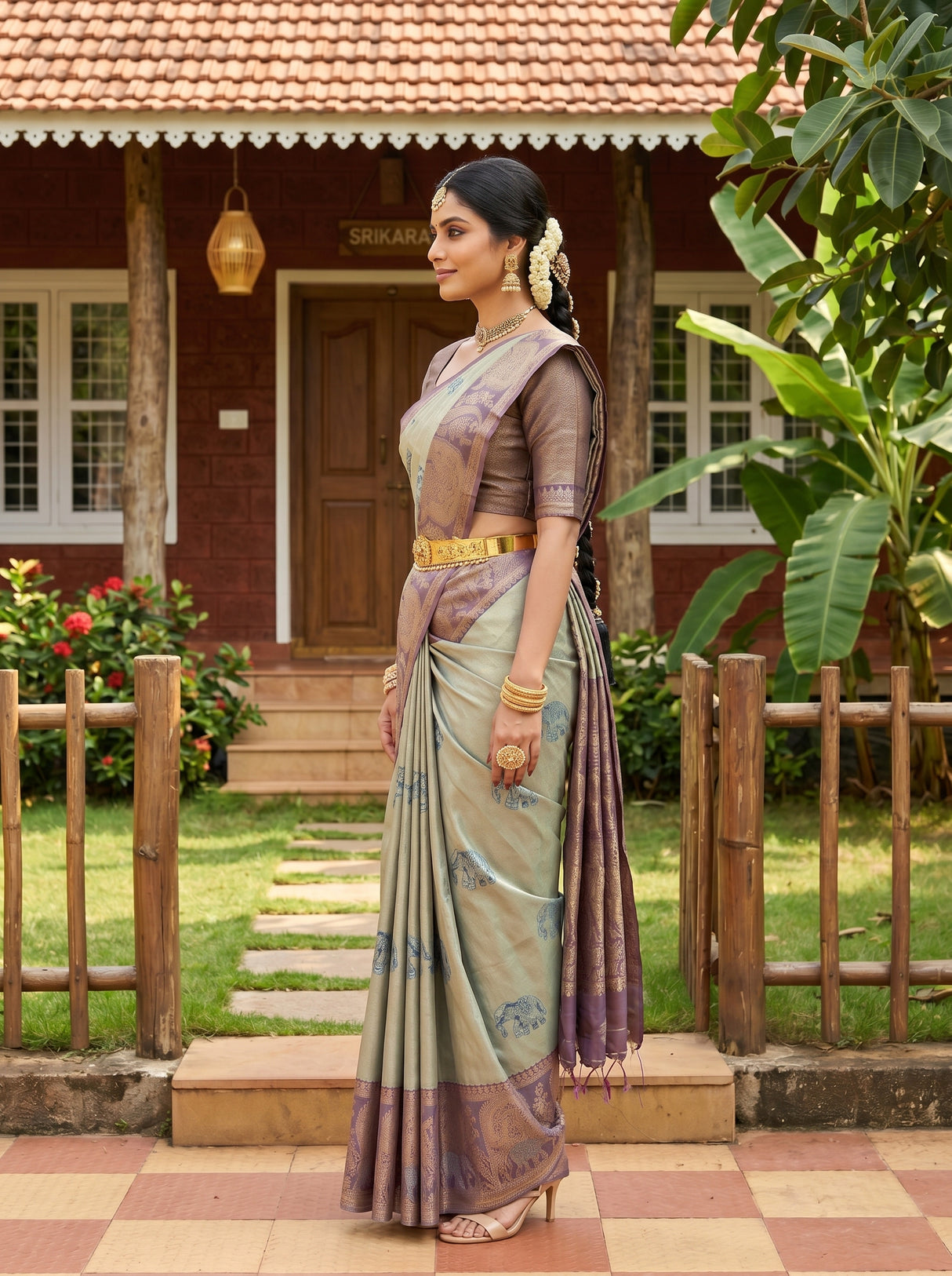 MIMOSA Saree Saree — pose 3 styling detail