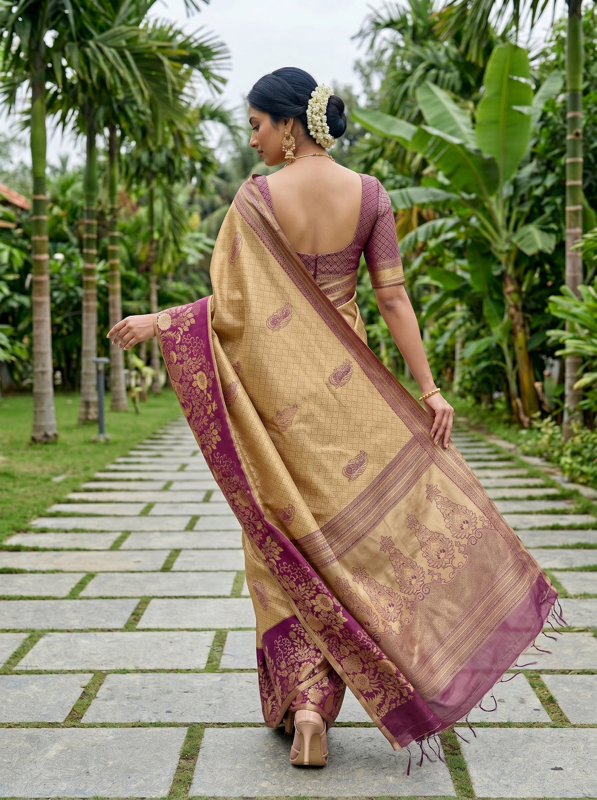 MIMOSA Saree Saree — pose 2 styling detail