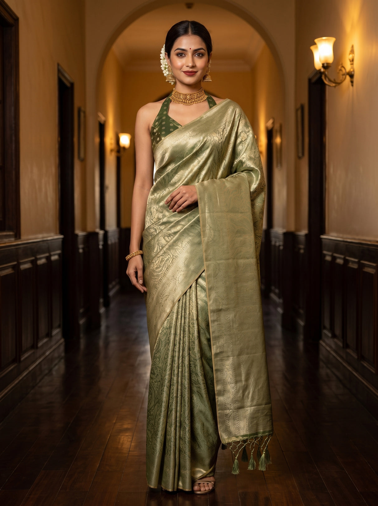 Green Saree