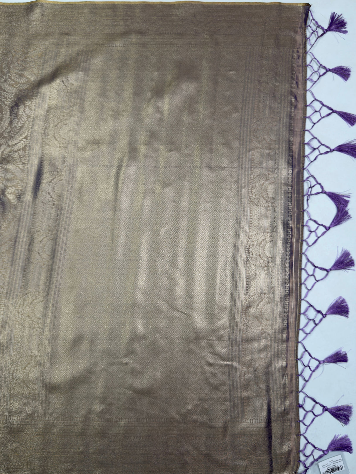 MIMOSA Violet Saree Saree — pallu and zari work detail