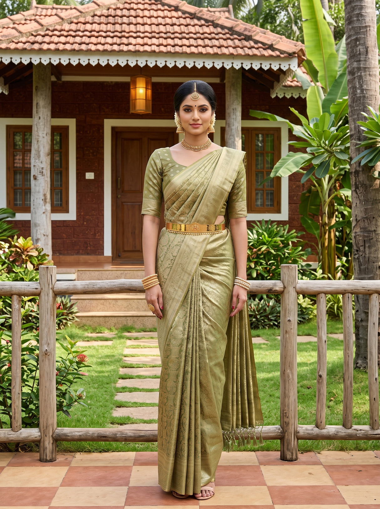 MIMOSA Saree Saree — front view on mannequin