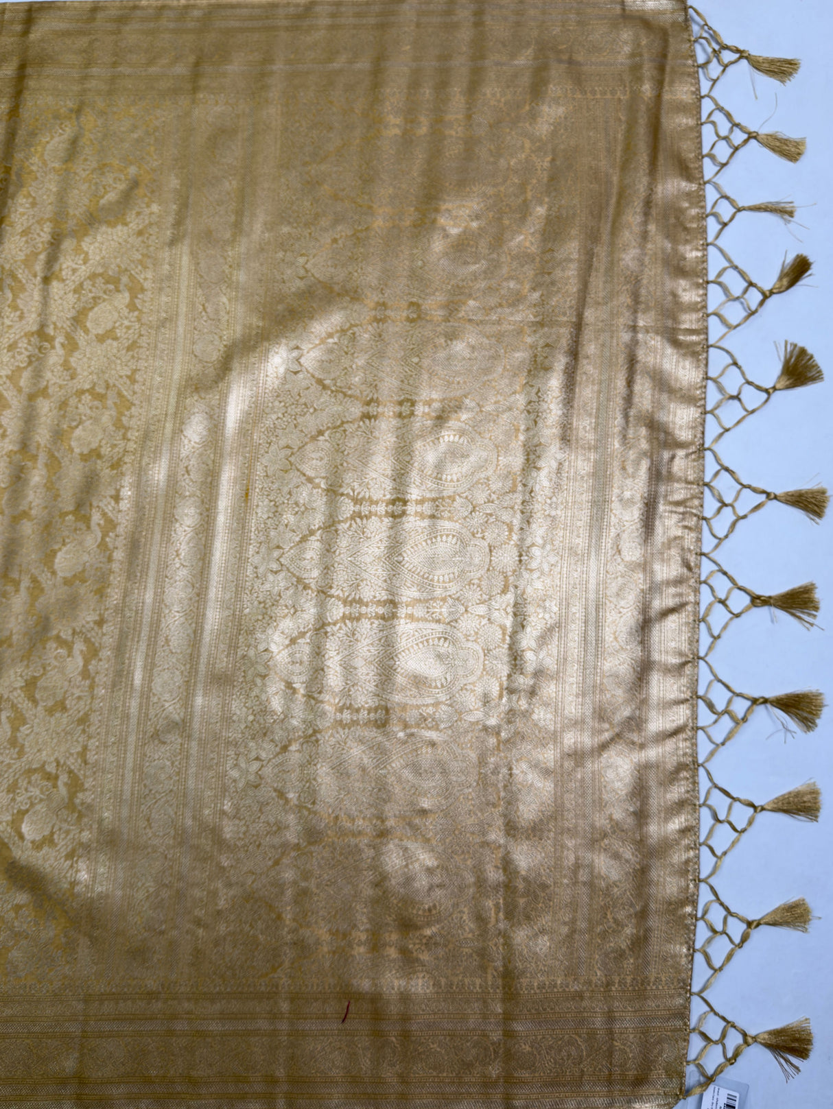 MIMOSA Mustard Saree Saree — pallu and zari work detail