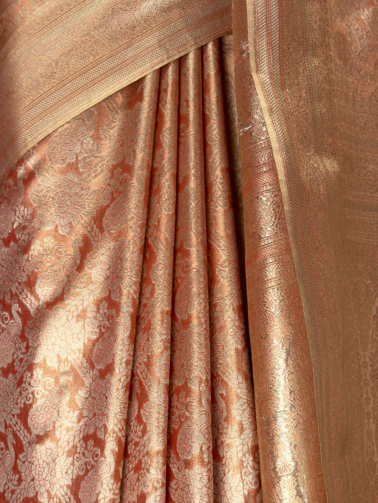 MIMOSA Peach Saree Saree — fleets shot full lifestyle