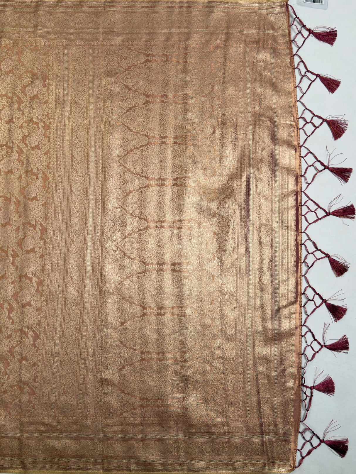 MIMOSA Pink Saree Saree — pallu and zari work detail