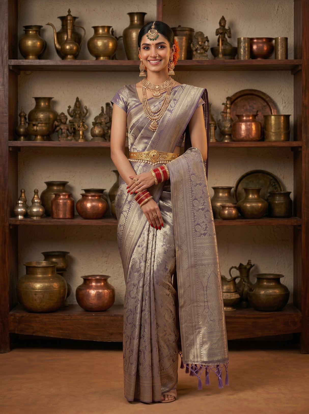 MIMOSA Violet Saree Saree — pose 10 styling detail