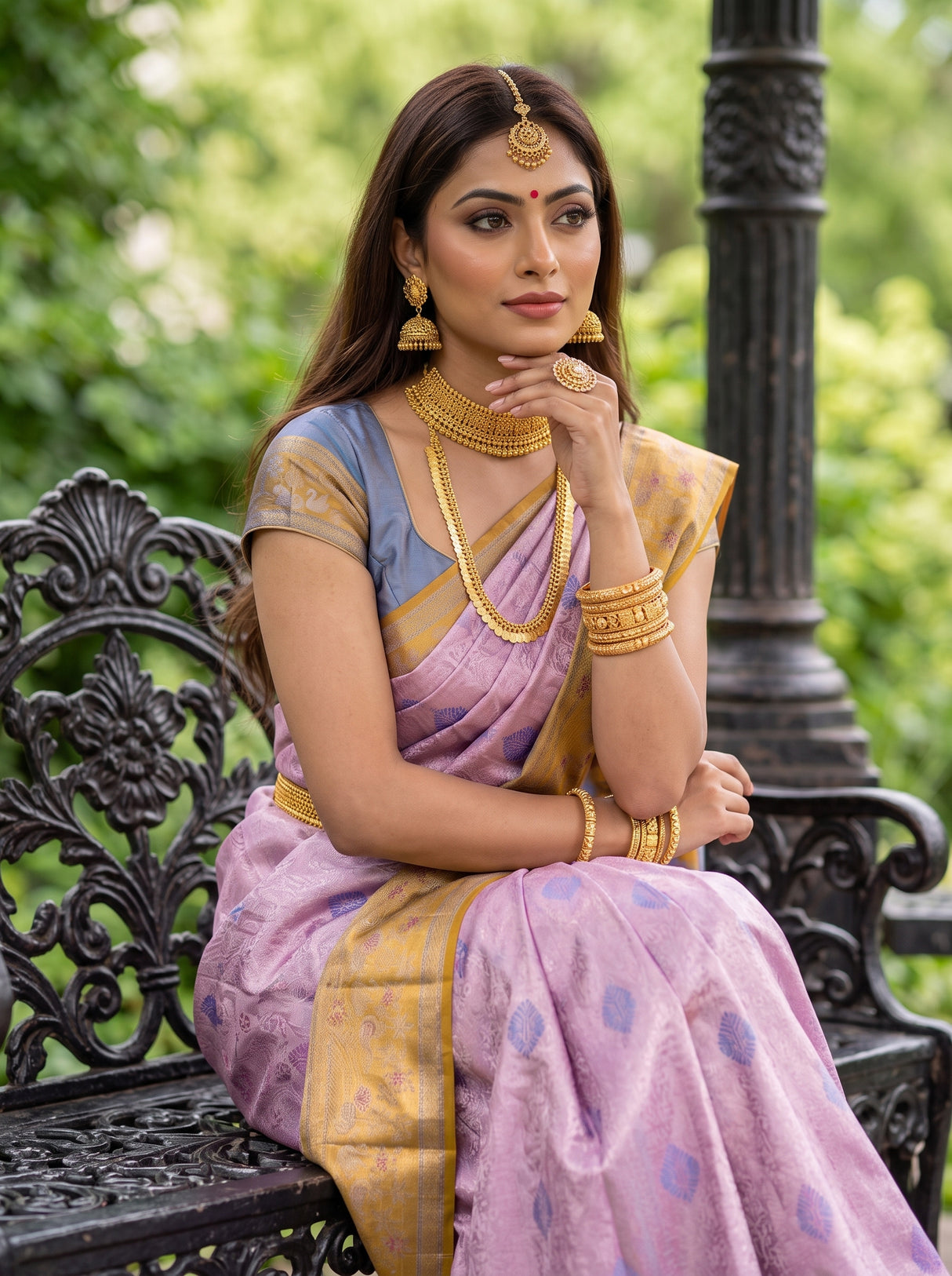 MIMOSA Rani Saree Saree — pose 10 styling detail