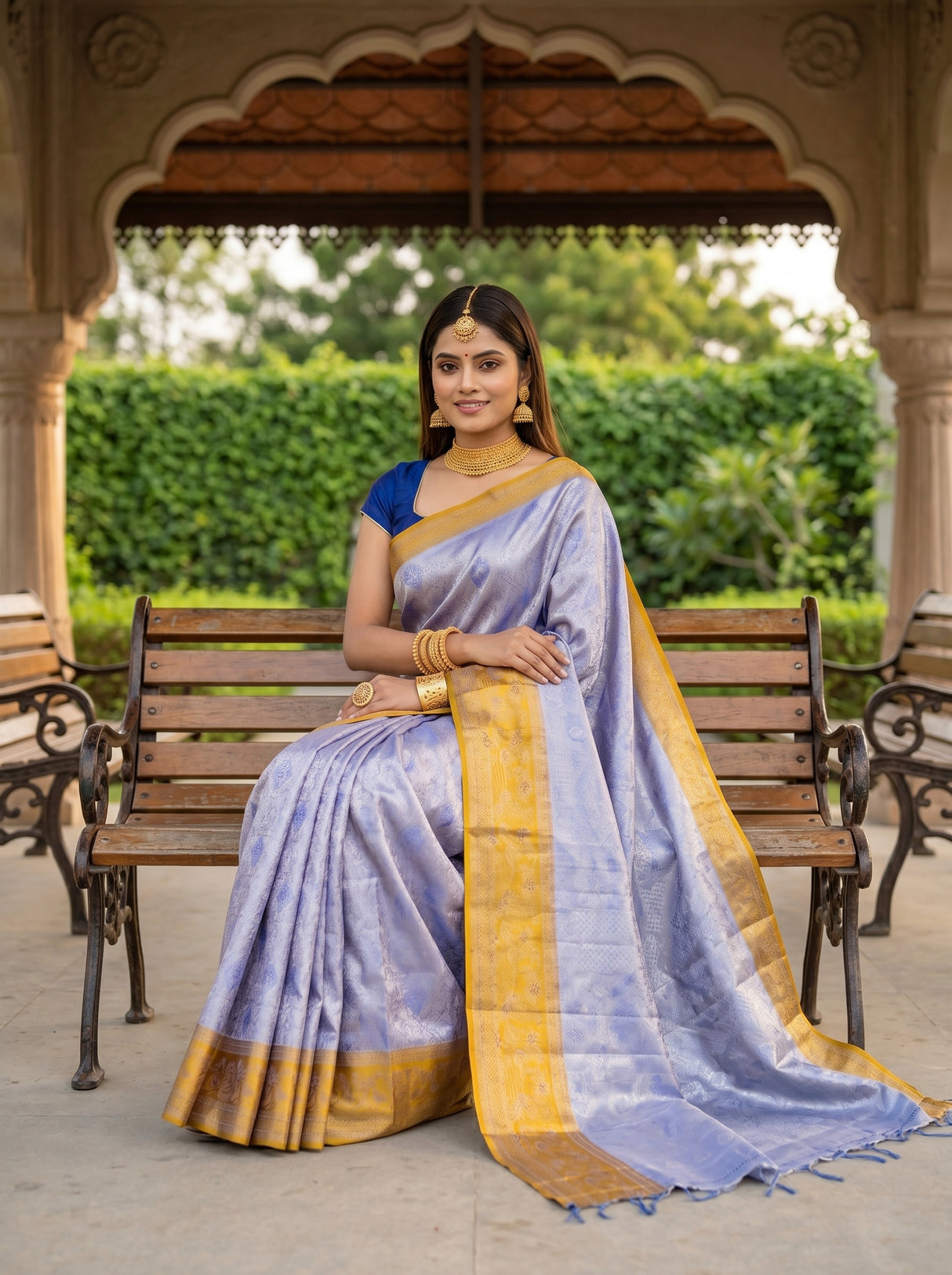 MIMOSA Violet Saree Saree — pose 8 styling detail