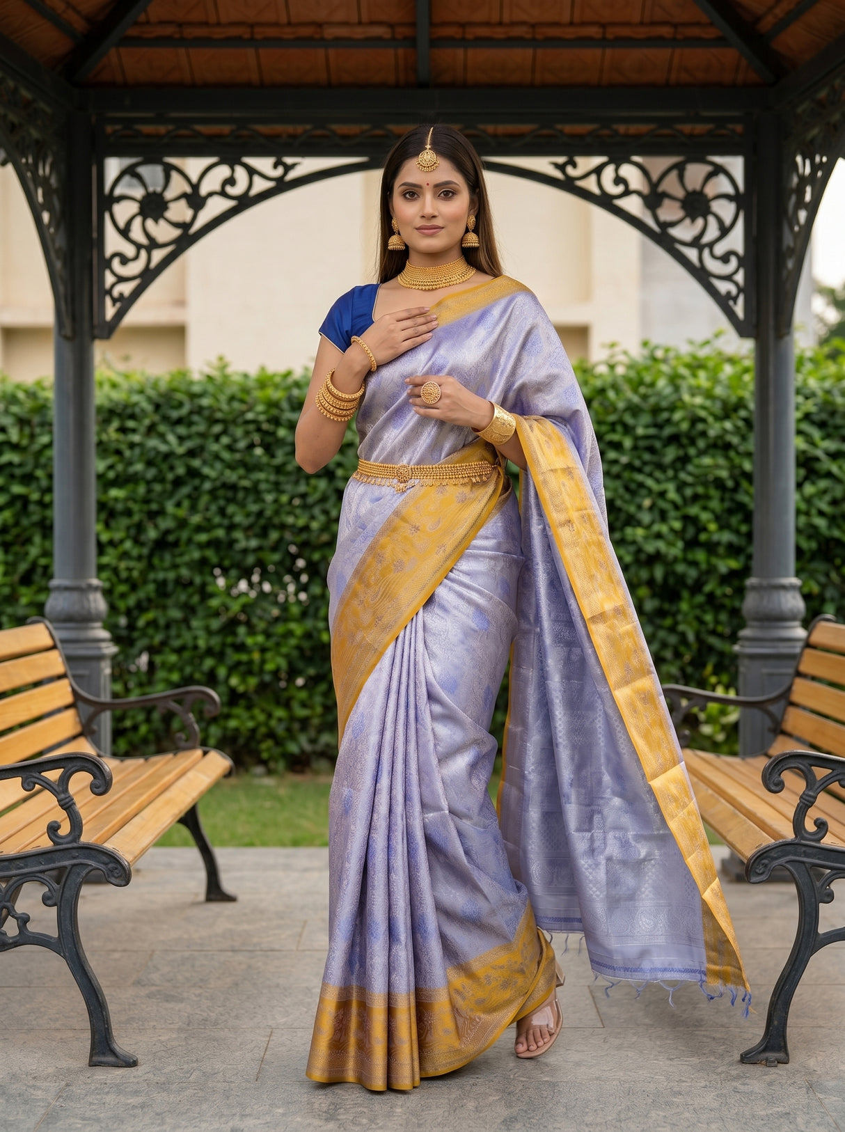 MIMOSA Violet Saree Saree — pose 9 styling detail