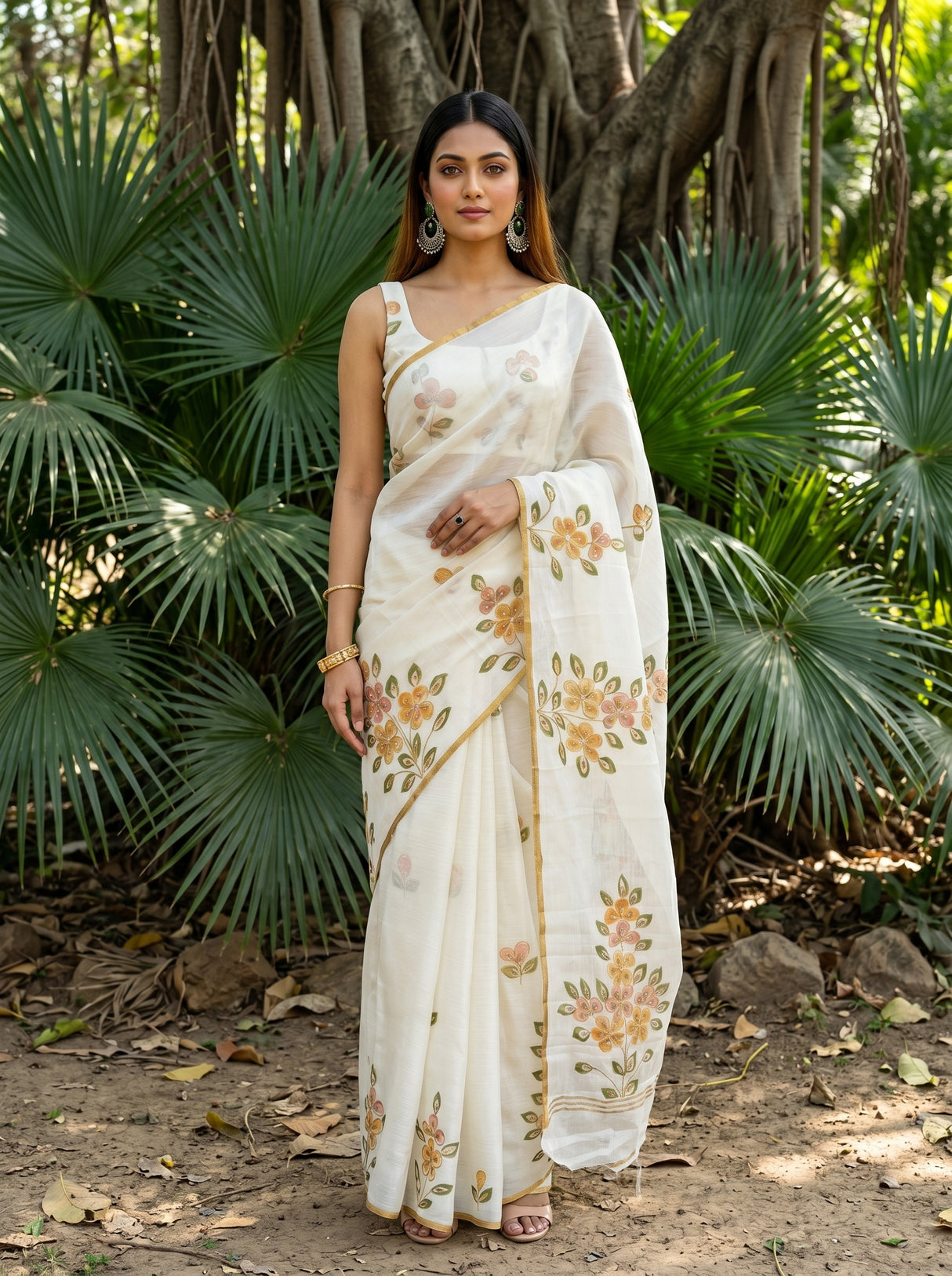 MIMOSA Saree Saree — front view on mannequin