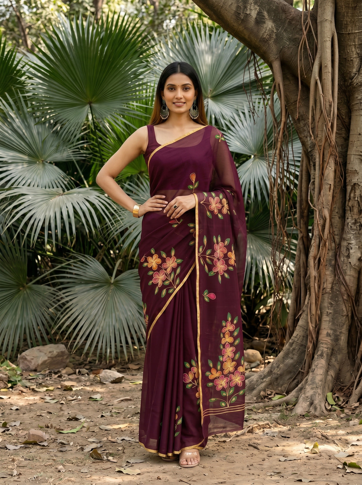 MIMOSA Saree Saree — pose 4 styling detail