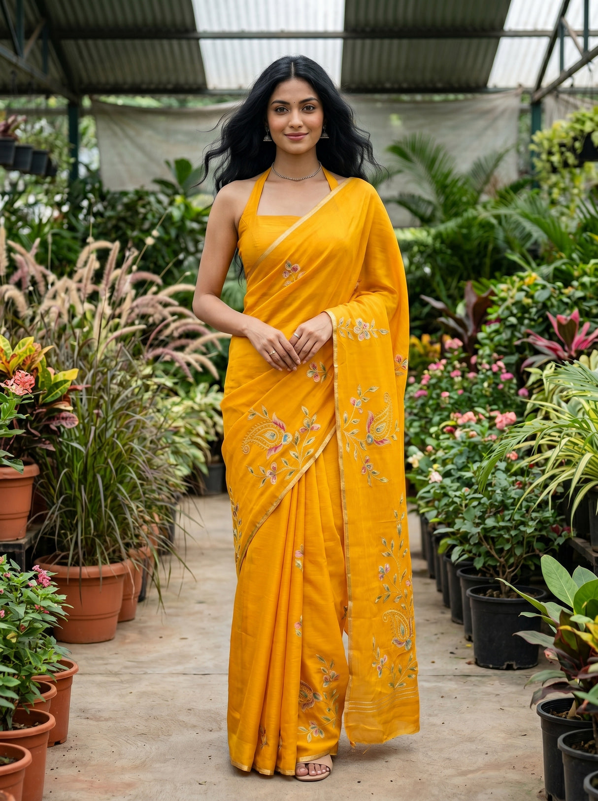 MIMOSA Saree Saree — front view on mannequin