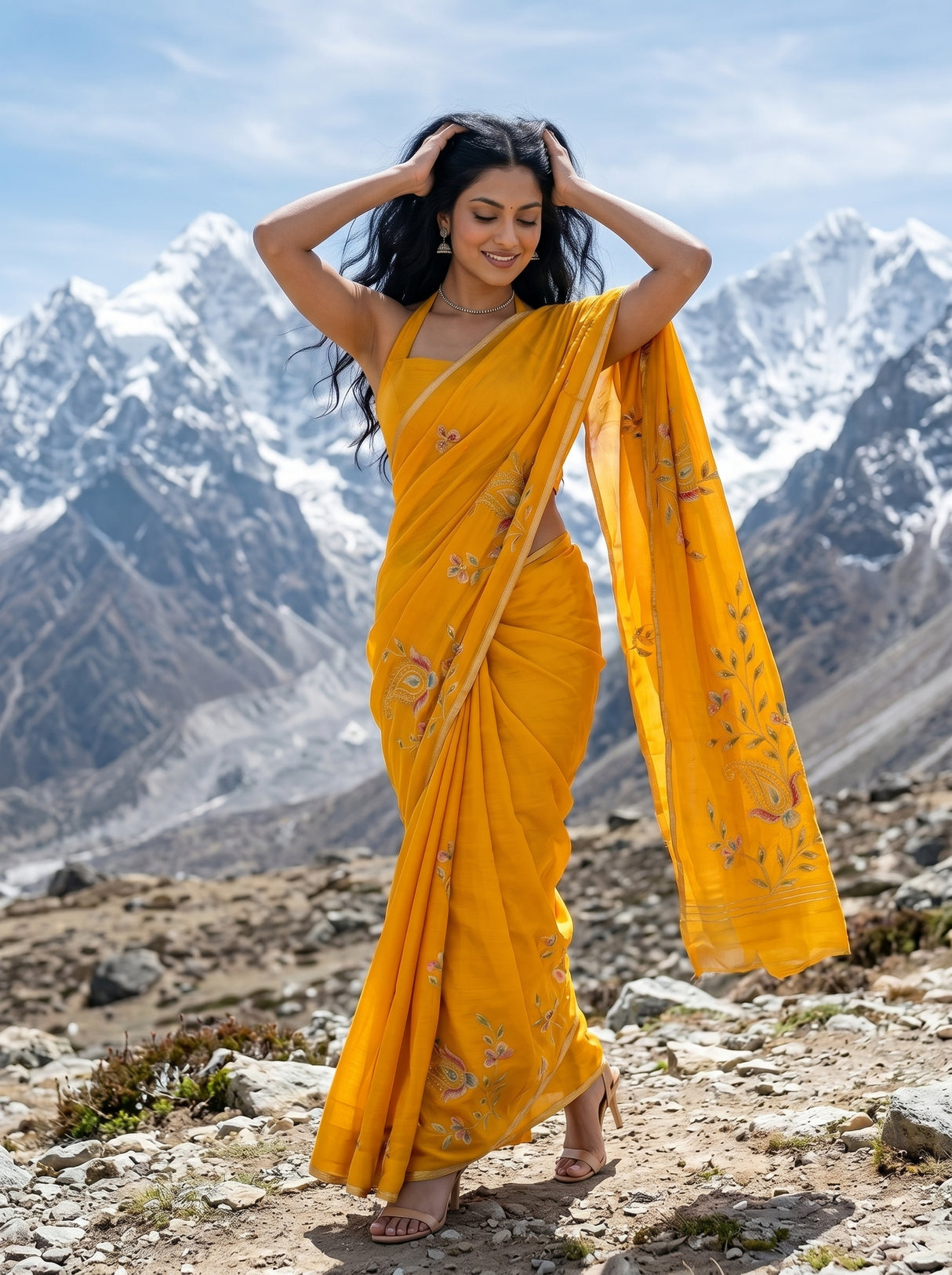 MIMOSA Saree Saree — pose 5 styling detail