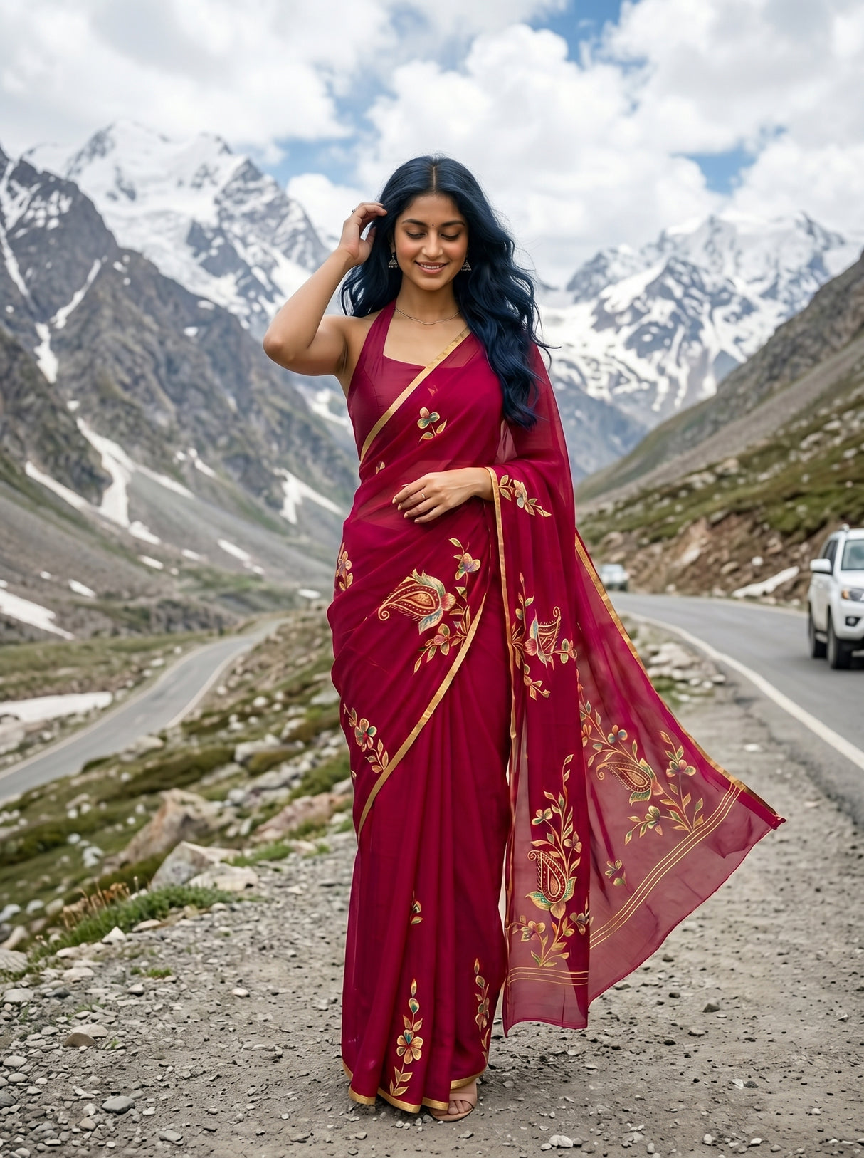 MIMOSA Saree Saree — pose 4 styling detail