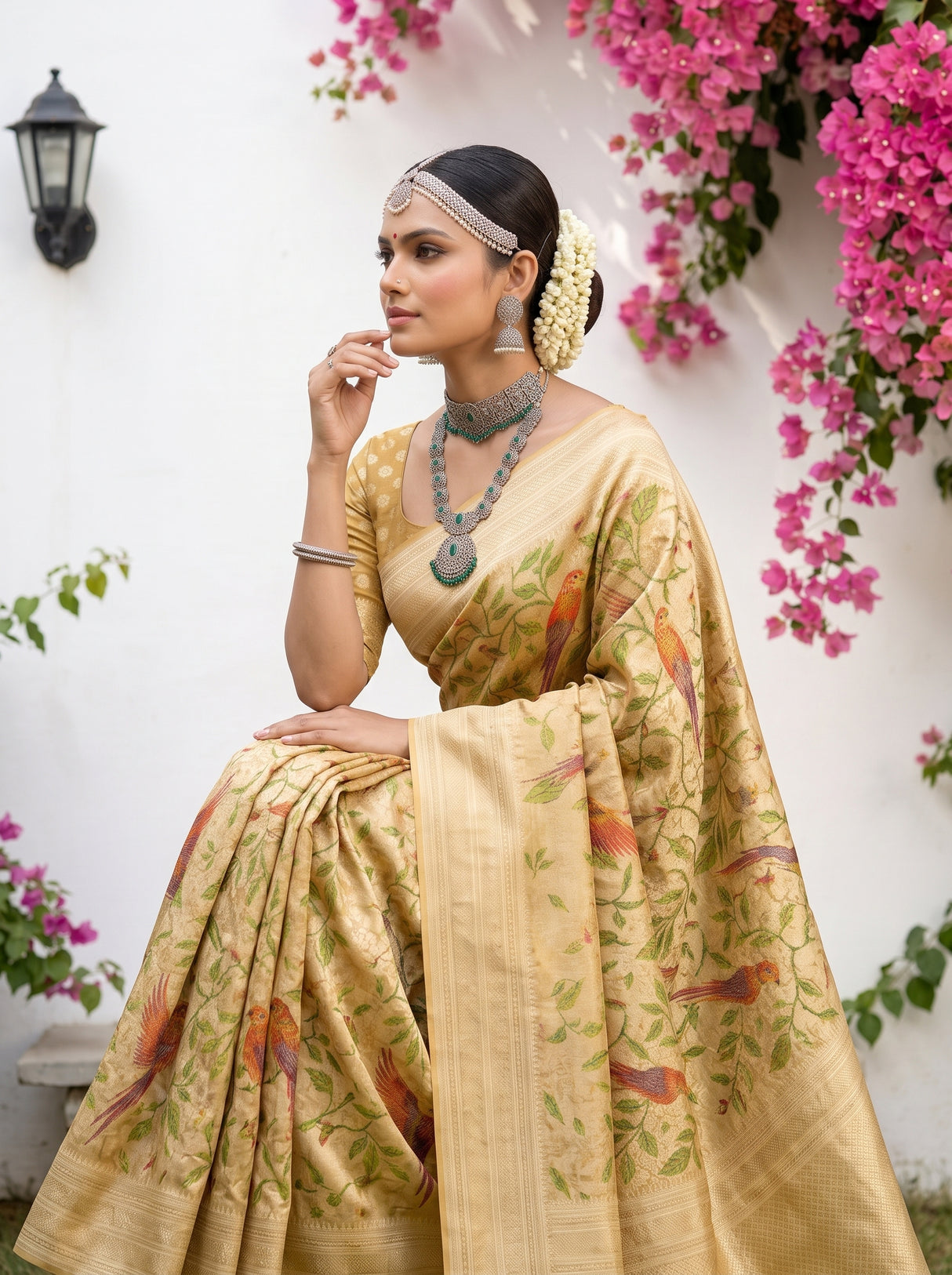 MIMOSA Gold Saree Saree — pose 10 styling detail