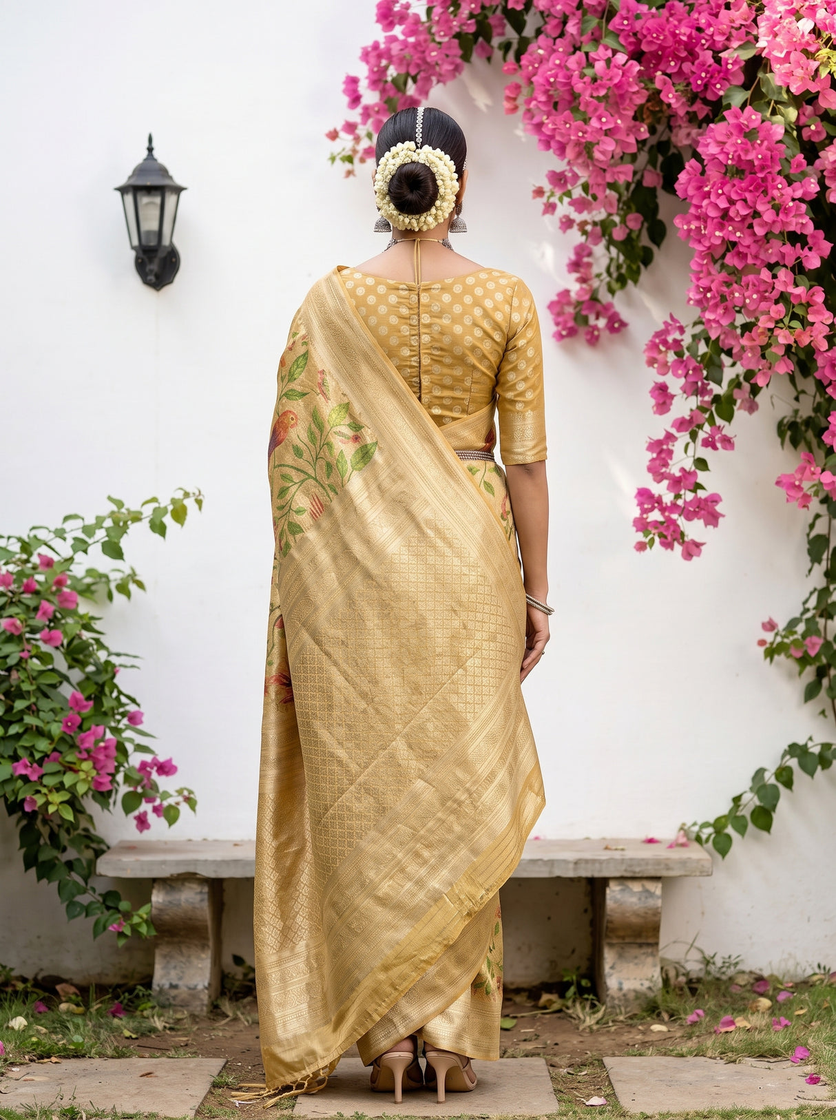 MIMOSA Gold Saree Saree — pose 2 styling detail