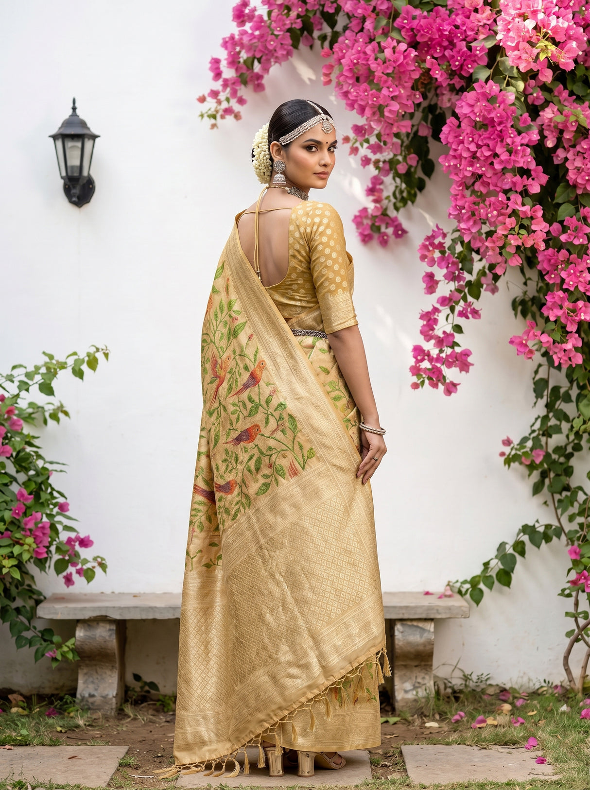 MIMOSA Gold Saree Saree — pose 9 styling detail