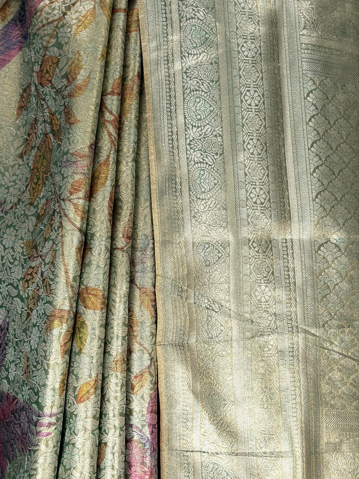 MIMOSA Green Saree Saree — fleets shot full lifestyle